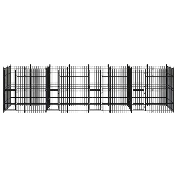 vidaXL Outdoor Dog Kennel Steel 14.75 m&sup2;
