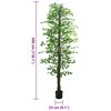 vidaXL Artificial Ficus Plant 2016 Leaves 300 cm Green