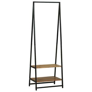 vidaXL Clothes Rack Black 60 x 45 x 180 cm Solid Acacia Wood