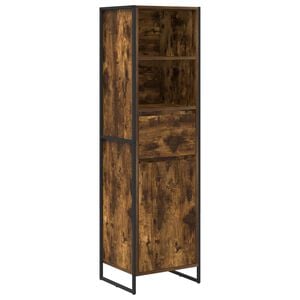 vidaXL Book Cabinet Smoke Oak 43 x 36 x 150.5 cm Engineered Wood