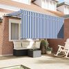 vidaXL Retractable Awning Retractable Blue and White 300 x 200 cm