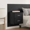 vidaXL Headboard with Cabinet 3 pcs Black Oak Engineered Wood