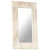 vidaXL Mirror White 80x50 cm Solid Mango Wood