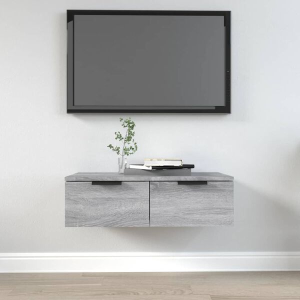 vidaXL Wall Cabinet Grey Sonoma 68x30x20 cm Engineered Wood
