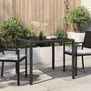 vidaXL Garden Dining Table Brown 90 x 90 x 75 cm Poly rattan