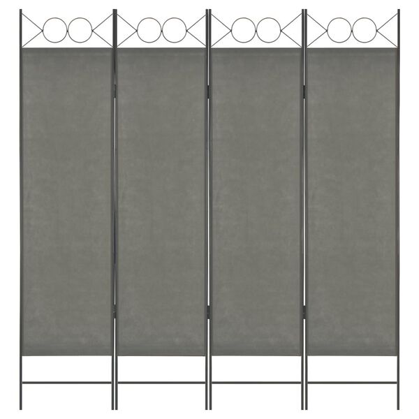 vidaXL 4-Panel Room Divider Anthracite 160x180 cm