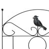 vidaXL Garden Fence 3 pcs Black 112 x 40 cm Steel