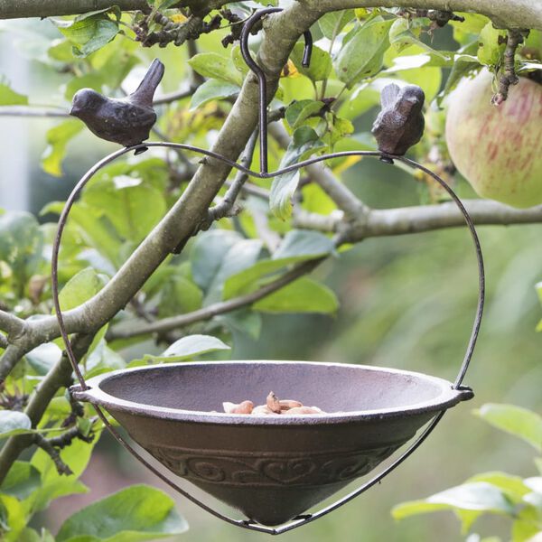 HI Bird Feeder Heart Shape 22 cm Brown