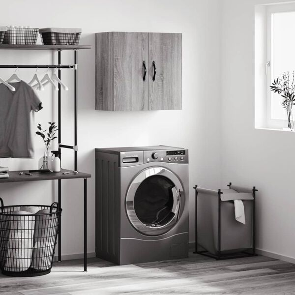 vidaXL Wall Cabinet Grey Sonoma 60x31x60 cm Engineered Wood