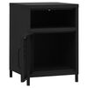 vidaXL Nightstand Black 35x35x51 cm Steel