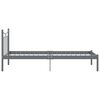 vidaXL Bed Frame without Mattress Grey Metal 90x200 cm