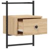 vidaXL Bedside Cabinet Wall-mounted Sonoma Oak 35x30x51 cm Engineered Wood