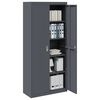 vidaXL Storage Cabinet 2 pcs Anthracite 90 x 40 x 200 cm Steel