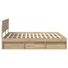 vidaXL Bed Frame with Headboard Sonoma 200 x 200 cm Engineered wood