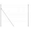 vidaXL Ground Fix Welded Wire Fence 50 x 1.5 m Galvanised Steel Silver