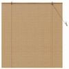 vidaXL Roller Blind with Curtains Manual Brown 150 x 160 cm Bamboo