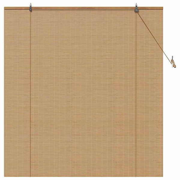 vidaXL Roller Blind with Curtains Manual Brown 150 x 160 cm Bamboo
