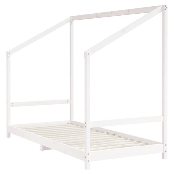 vidaXL Kids Bed Frame White 90x200 cm Solid Wood Pine