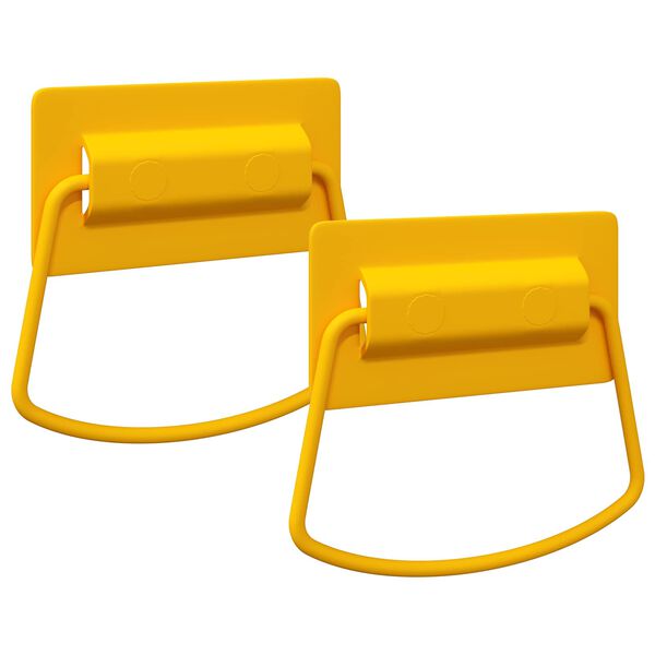 vidaXL Cabinet Handles 2 pcs Mustard Yellow 85 x 45 mm Metal