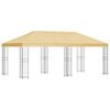 vidaXL 6 x 3 m Cream Polyester and Steel 190 gsm
