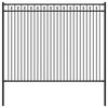 vidaXL Spike Fence BAARLO 200 x 200 cm Powder-Coated Steel Black