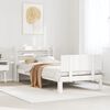 vidaXL Bed Frame with Headboard without Mattress White 90x190 cm Single