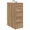 vidaXL Narrow Bathroom Cupboard with Wheels Artisian Oak Engineered Wood