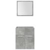 vidaXL 4 Piece Bathroom Furniture Set Concrete Grey Engineered Wood