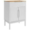 vidaXL Bathroom Furniture Set FLORO 2 pcs White Solid Pine Wood