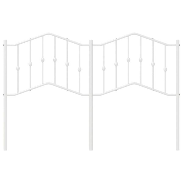 vidaXL Metal Replace Headboard White 135 cm