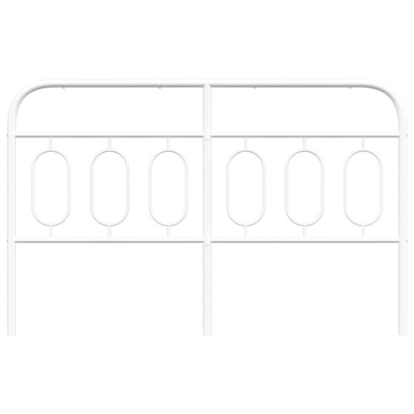 vidaXL Metal Replace Headboard White 137 cm