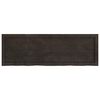 vidaXL Wall Shelf Dark Brown 120x40x(2-4) cm Treated Solid Wood Oak