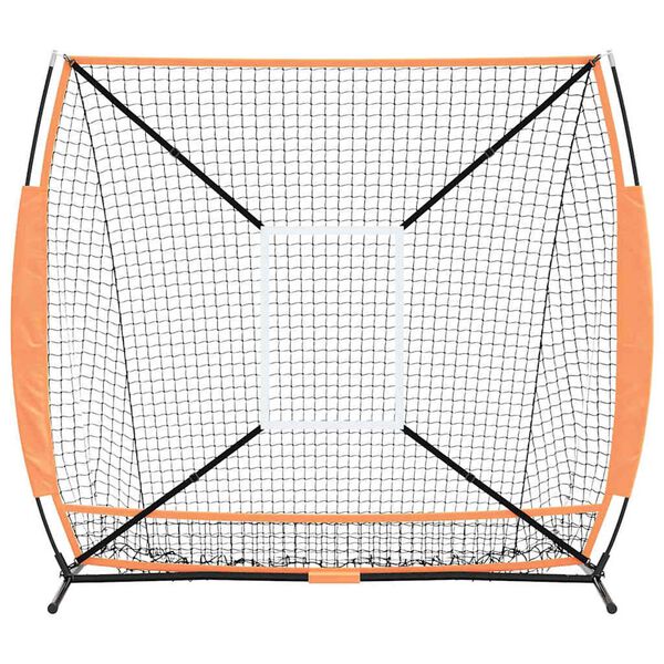 vidaXL Baseball Practice Net Black 180 x 59.5 x 152.5 cm Polyester