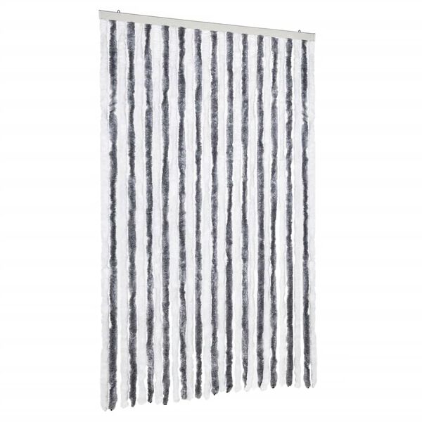 vidaXL Insect Curtain Grey and White 118x220 cm Chenille