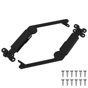 vidaXL Lid Support Hinge 2 pcs Black 192 x 32 x 50 mm Steel