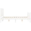 vidaXL Bed Frame without Mattress White Small Double Solid Wood Pine