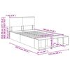 vidaXL Bed Frame with Shelf Grey Sonoma 120 x 190 cm Engineered Wood
