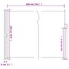 vidaXL Retractable Side Awning Black 180x600 cm