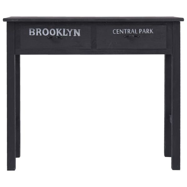 vidaXL Console Table Black 90x30x77 cm Wood
