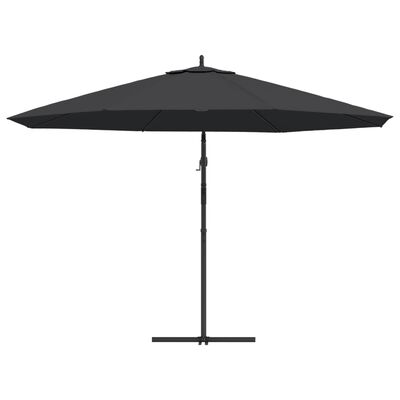 vidaXL Cantilever Umbrella with Aluminium Pole 350 cm Black