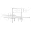 vidaXL Metal Bed Frame without Mattress with Footboard White 140x200cm