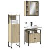 vidaXL 3 Piece Bathroom Cabinet Set Sonoma Oak Engineered Wood