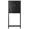 vidaXL Washing Machine Cabinet BERG Black 76x27x164.5 cm Solid Wood