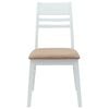 vidaXL Dining Chairs 2 pcs White 43 x 54 x 89 cm Solid Rubber Wood