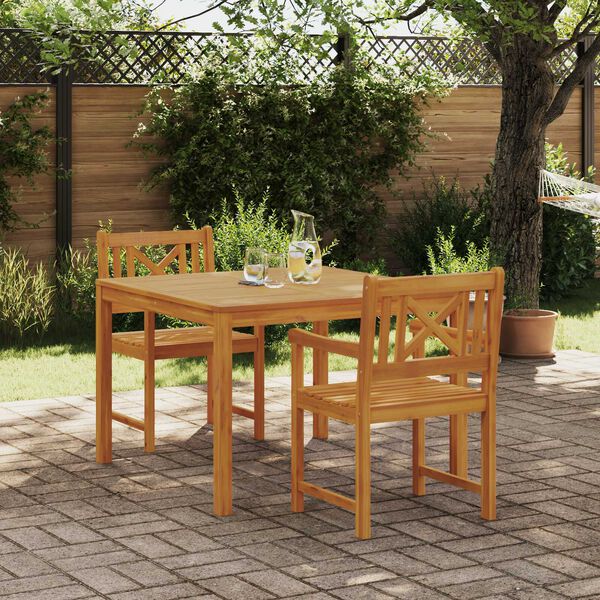 vidaXL Garden Dining Set 3 pcs Brown Solid Acacia wood