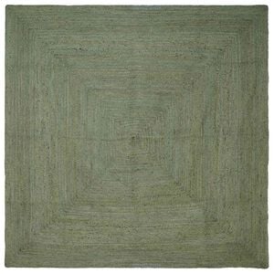 vidaXL Area Rug Olive Green 300 x 300 cm Jute