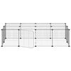 vidaXL 20-Panel Pet Cage with Door Black 35x35 cm Steel