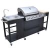 vidaXL Outdoor Kitchen Barbecue Montana 4 Burners
