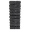 vidaXL Premium Guest Towels "SOLUND" 10 pcs Anthracite 30x50 cm 600 gsm