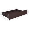 vidaXL Bed Frame without Mattress Dark Grey Solid Pinewood 180x200 cm Super King (322024+2x321990)